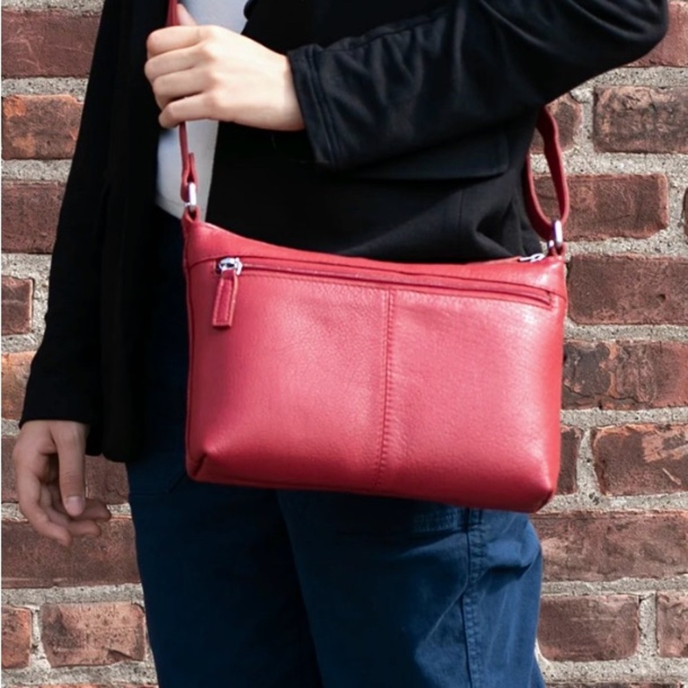 SOFT TUMBLE-MILLED NAPA LEATHER SLIM CROSSBODY BAG